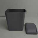 4.5 Gallon Plastic Swing-Top Trash Can, Garbage Can with Swing Lid, Gray