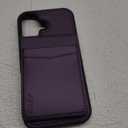 for iPhone 16 Leather Wallet Case, Compatible with Magsafe, 2 in 1 Detachable Magnetic Card Holder, RFID Blocking Kickstand Credit Slots Flip Case for Men Women, Purple