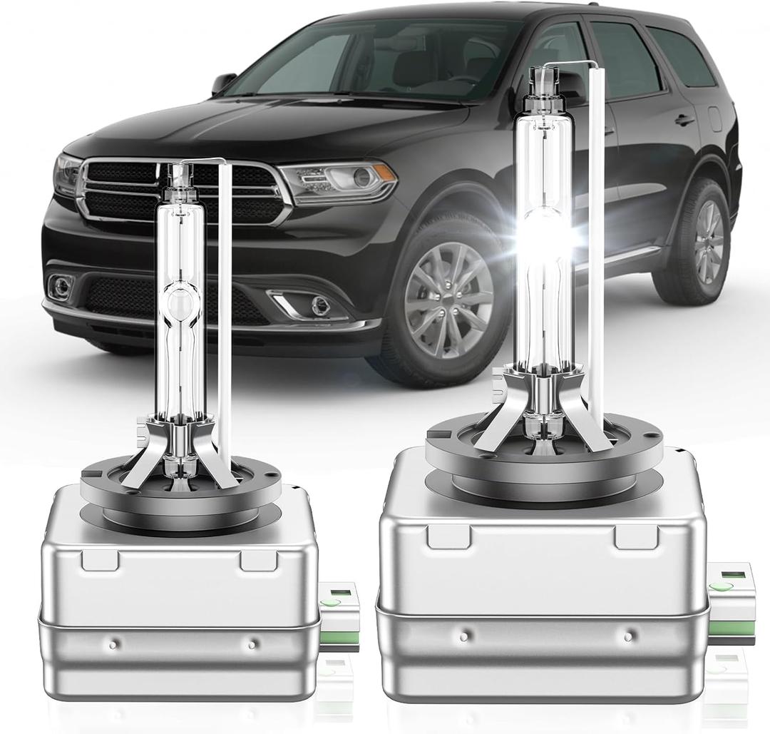Fit for Dodge Durango RT SRT GT SXT Sport 2014-2020 D3S HID Xenon Headlight Bulbs, 350% Brightness, High Low Beam Light Bulb, 6000K White, Plug and Play, Pack of 2