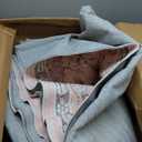 Lahome Pink Boho Area Rug, 8x10 Washable Rugs for Bedroom Girls Living Room, Soft Blush Floral Non Slip Pastel Thin Floor Carpet for Classroom Playroom Home Decor