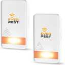 Ultrasonic Pest Control Repeller Plug in 2 Pack Repellent - Get Rid of Mosquito, Mice, Cockroach Ultimate Pest Free