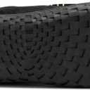 NewDenBer Men's Moccasin Slippers Warm Memory Foam Suede Soft Plush Lined Slip on Indoor Outdoor House Shoes (Black)