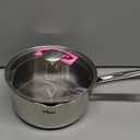 T-Fal Pro Tri-Ply Stainless Steel Sauce Pan with Lid, 2 Quart Saucepan with Lid, Induction Pot, Oven Safe 500F, Lid-350F, Fast & Even Heat, Professional Quality & Durability, Silver