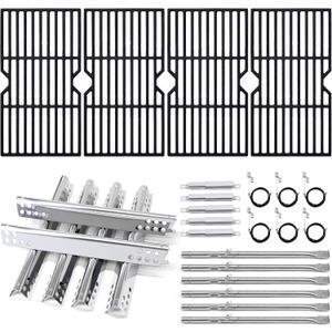 Grill Replacement Parts for Charbroil Advantage 6 Burner 463240115, 466240115, 466235816, Cast Iron Grill Grates, Heat Plates Tents, Burners and Igniters for Char-Broil Advantage 463240115