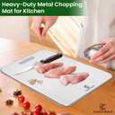 Pure Titanium Cutting Board 14 x 11 x 0.08 Ultra-Wide, Real Titanium, No Odor, Hygienic Surface For Fruits, Vegetables, Meat, Heavy-Duty Metal Chopping Mat for Kitchen (Large)