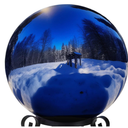10 Inch Stainless Steel Gazing Globe,v2croft Hollow Ball Mirrored Surface Polished Shiny Sphere,Garden Stainless Steel Gazing Ball for Outdoor Lawn Pond Yard Ornament(red)