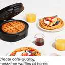 Chefman Anti-Overflow Belgian Waffle Maker w/Shade Selector, Temperature Control, Mess Free Moat, Round Iron w/Nonstick Plates & Cool Touch Handle, Measuring Cup Included, Black