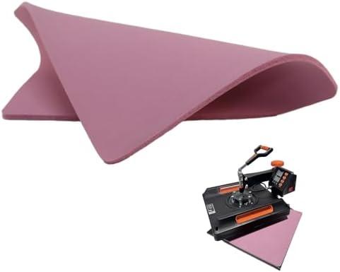 Silicone Heat Press Mat 15x15 Inch, Heat Resistant & Fireproof, Double Sided Washable Heat Press Pad for Vinyl Ironing HTV Transfer Sublimation & Crafting Projects,Pink