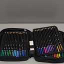H & B 120 Colored Pencils Kit,Oil Based Soft Core, Professional Color Drawing Set with Case Sharpener,Sketching Layering Blending,Art Set & Supplies for Adults Kids Teens Beginner Coloring,Artist's (122 Piece Set)