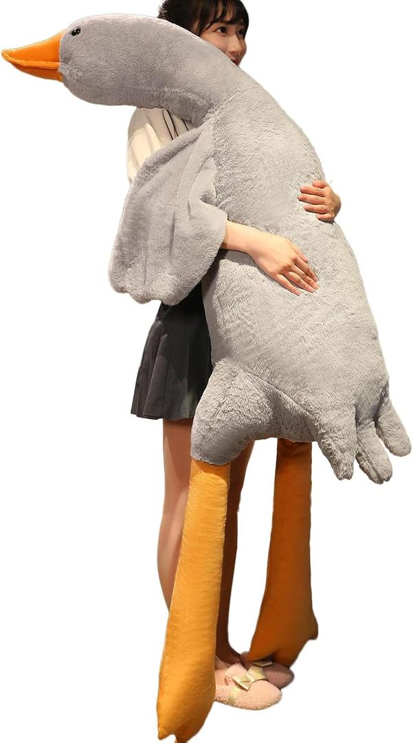 Swan Stuffed Animal, 74.8inch 4.85 lbs Swan Plush Toy Large Goose Stuffed Animal Plush Toy Big Duck Stuffed Animals Plush Pillow Gifts for Kids and Adults