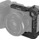 SmallRig Half Cage for Sony Alpha 6700/6600 / 6500/6400, Built-in Quick Release Plate for Arca-Type, Camera Video Cage with Shoe Mount, 1/4''-20 & 3/8''-16 Threaded Holes - 4337