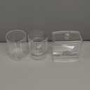 Tbestmax Bathroom Organizer Accessories Set-10 OZ,7 OZ Qtips Holder Storage with Clear Plastic Lids, Cotton Ball/Swabs Dispenser, Apothecary Container Jar 3 Pcs