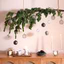 Black Christmas Ornaments, 25ct 3.15in Large Clear Plastic Hanging Ornaments for Christmas Tree, Halloween, Party