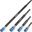 WORKPRO Drill Bit Extension Set, 4Pcs Magnetic Drill Screwdriver Bit Holder Extender with Aluminum Sleeve, 1/4 Inch Hex Quick Release Bit Holder for Drill in 2-3/8",4",6",12''