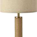 Sionfungluxx Boho Table Lamp for Bedroom, Brass Gold Wicker Table Lamp, Suitable for Small Space, Farmhouse Boho Lamp, Rustic Design Desk Lamp for Kitchen Counter, Bedside, Bedroom, Nightstands Decor