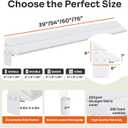 Single Bed Wedge Pillow Adjustable Mattress Gap Filler for Headboard Closes Gaps Up to 7 Inches Pillow Wedge for Sleeping or Backrest 6 x 8 x 39 White