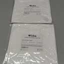 2 x LiBa Fabric Bathroom Shower Curtain, 72" W x 72" H White Heavy Duty Waterproof Shower Curtain Liner