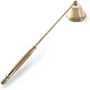 Candle Snuffer, Candle Snuffers Wick Snuffer Candle Accessory, Extinguish Candle Flame Safely with Long Handle Putting Out Fire (Gold Candle Snuffer)