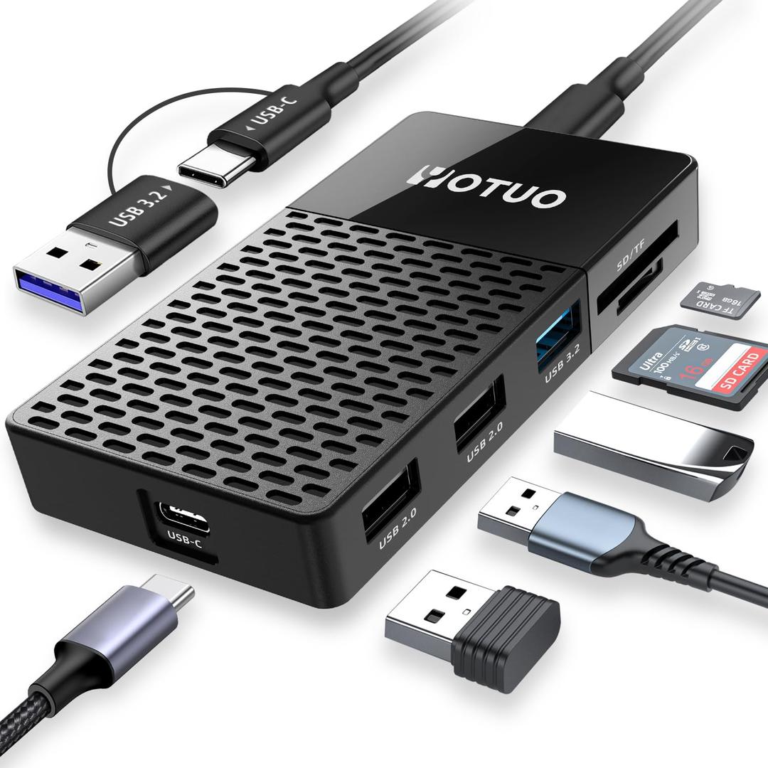 YOTUO External Solid-State Drive 2TB, Up to 1050MB/s, USB-C Portable SSD with All-in-One Multi-Port USB 3.2 Hub and SD/TF Card Reader Docking Station with iPhone/PC/Laptop/Mac/Windows/Android/iOS.