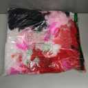 5pcs Chandelle Turkey Feather Boa 1.64 Yards 30g for Halloween Costume Dancing Party Halloween Costume Decoration (White,black,red,pink, Fuchsia&pink)