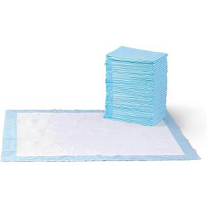 Basics LeakProof Dog and Puppy Potty Training Pee Pads with QuickDry 5Layer Design, XLarge Size 28 x 34 Inch, Blue & White, 40Pack