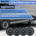 4Pcs Wheel Hub Center Cap Cover 16'' Wheel Center Caps Compatible with 2015-2026 Ford Transit 150/250/350/350 HD, Replace # CK4Z-1130-C, CK4Z1130C, BK21-1130-CA, BK211130CA