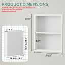 Stainless Steel Recessed Medicine Cabinet 14''*18'', Rust-Proof Metal Wall Niche, in Wall Shower Niche Shelf Insert Replacement, Recessed Medicine Cabinets for Drywall, Bathroom Storage, White