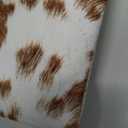 BENRON Premium Faux Cowhide Rug, Cow Print, Rustic Western Rugs for Living Room Bedroom, Irregular Animal Skin Hides, 4.6 x 5.2ft, Anti-Skid Cool Carpets for Cowboy Cowgirl Home Decor, Khaki Brown (Caramel)