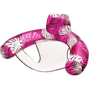 SLOOSH Inflatable Pool Floats Adult,Lounge Chair Adult with Plant Pattern,Floating Water Hammock,Blow up Pool Noodles Rafts for Relaxing Swimming Party Summer Water Beach Lake Fun (Pink)