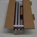 KAMANINA Silver Curtain Rod for Windows 48 to 84 Inch (4-7 Feet), 1 Inch Heavy Duty Curtain Rods Modern Adjustable Drapery Rods with End Cap (32"-86")