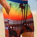 GINGTTO Men's Beach Shorts Bathing Suits with Mesh Lining (XS)