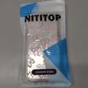 2 x NITITOP Compatible with iPhone 14 Plus Case Cute Mirror Bow Love Heart Pattern for Women Girls Ribbon Design Shockproof Silver Protective Phone Cover - Light Pink Bow