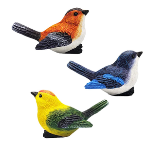 MAOMIA Miniature Bird Decorative Figurines 3 Pcs Mini Bird Figures Animal Model Toys Fairy Garden Decoration Plant Flower Pots Ornaments