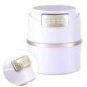 Eyelash Glue Storage Container Tank - Adhesive Jar Stand Makeup Case Cosmetic Storage Tank - White with Gold