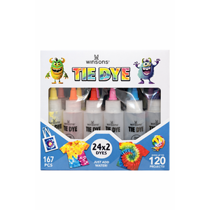 24 Colors Tie Dye Kit, Tie Dye Set for Kids, Pre-Filled Tye Dye Bottles, Non Toxic Permanent Fabric Dye Art Set, Easy DIY Fabric Art - Create Fun