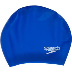 Speedo Silicone Long Hair Swim Cap (Blue)