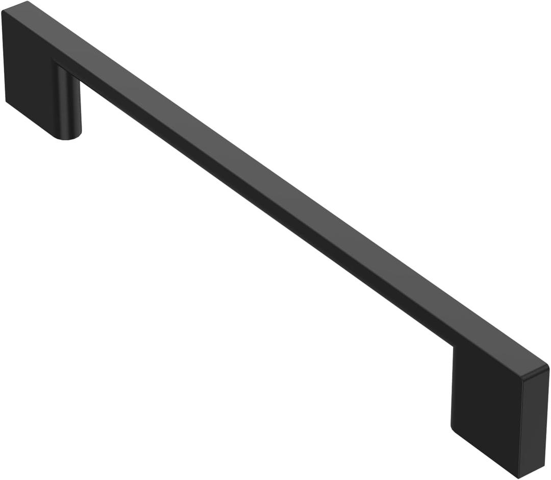 Alzassbg 5 Pack Matte Black Cabinet Pulls, 6.3 Inch(160mm) Hole Centers Rectangle Cabinet Handles Kitchen Pulls for Drawers and Cabinets AL3051MB