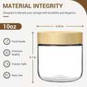 NETANY 4-pack 10oz Glass jars with Airtight Lids, Overnight Oats Containers with Bamboo Lids, Wide mouth Mason Salad jars, Glass Food Storage Containers for Snacks Yogurt Spice Sugar