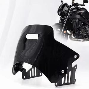Motorcycle Windshield Acrylic Spoiler Deflector Front Windscreen for Yamaha XSR 900 XSR900 xsr900 2022 2023 2024 Accessories (Black)