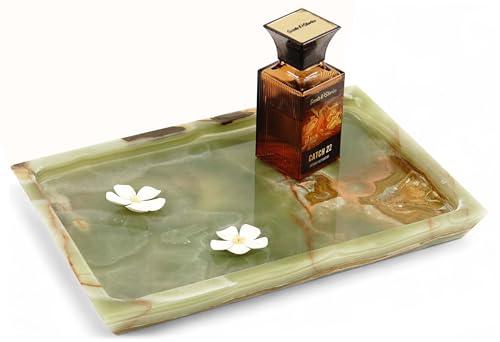 Radicaln Marble Serving Tray 12" Inches Green Onyx Handmade Rectangle Tray for Party Supplies Ideal Food & Cafeteria Trays for Kitchen, Serving Dishes & Platter