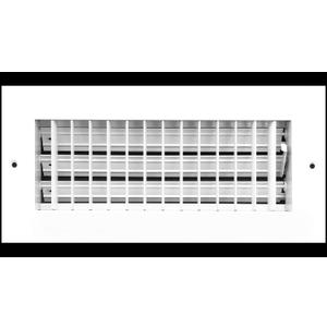 HVAC Premium 10''w x 4''h Adjustable AIR Supply Diffuser - HVAC Vent Cover Sidewall or Ceiling - Grille Register - High Airflow - White [Outer Dimensions: 11.75''w X 5.75''h]