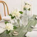 Ling's moment Flowers 25pcs Fake Gardenia Ivory Flowers Artificial Flowers with Stem, Fake Flower for DIY Wedding Decorations Centerpieces Bouquets Boutonnieres（Flores Artificiales para Decoracion）