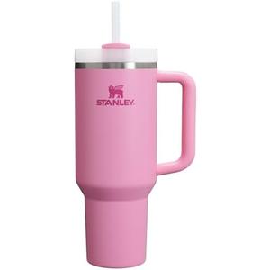 STANLEY Quencher H2.0 Tumbler with Handle and Straw 40 oz | Flowstate 3-Position Lid | Cup Holder Compatible for Travel | Insulated Stainless Steel Cup | BPA-Free | Peony