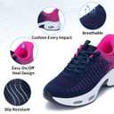 Women's Walking Shoes Slip On Tennis Sneakers Easy Put On Athletic Shoes for Ladies US 6-10.5 (Black)