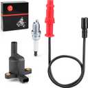 Ignition coil w/Wire Cap & Spark plug for Polaris Ranger 500 Crew 4x4 2008-2013