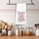 2 x Youre The Best Mom - Decorative Kitchen Towel 16"x24"  Hand Towel for Moms Bathroom, Gifts for Mother's Day, Birthday, Christmas, etc.(020)