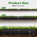 Metal Landscape Edging 6 Pack 40" L x 8" H, Galvanized Steel Landscape Lawn Edging with 90 Degree Rounded Top, Heavy Duty Lawn Edging, Easy-to-Install, Flower Bed Yard Pathway Divider