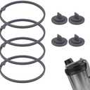 8 Pcs Gasket Replacement for VOLTRX Electric Protein Shaker Blender Bottle 24 oz, Silicone Gaskets Wahers Leak-Proof Sealing Ring Replacement Seal Stopper Part Accessories for Spout Lid BPA-Free Set of 10