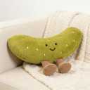 Pickle Plush Pillow, 10" Funny Food Plushies, Soft Pickle Stuffed Animal Kawaii Birthday Gifts for Teen Boys