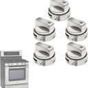 AEZ73453509 Stove Knobs Replacement for LG Gas Range/Oven (LRG3095ST, LRG3093ST, LRG3036ST,etc)Replace AEZ72909008,AP5669773,etcUpgrade for Easy Install & Superior Durability(Not Universal),5 Pack